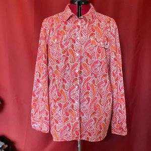 Tommy Hilfiger Woman XXL Paisley Button Down